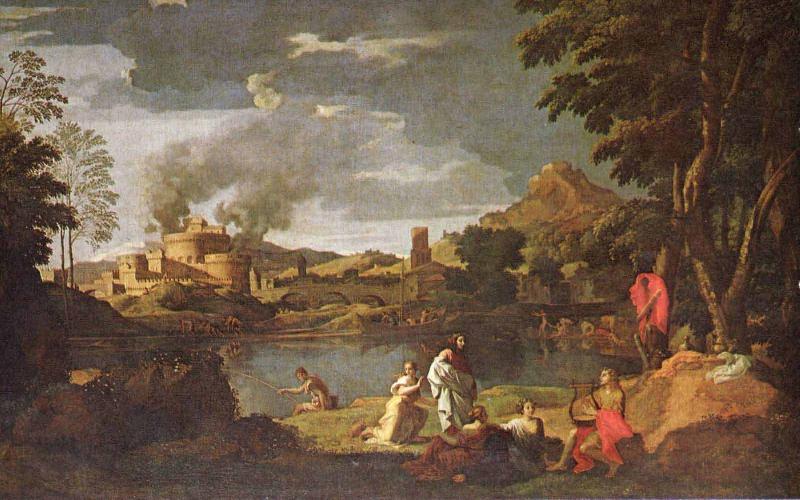 Nicolas Poussin Orpheus und Eurydike oil painting picture